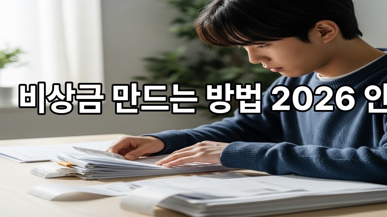 비상금 만드는 방법 2026 안 하면 손해