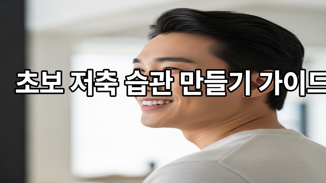 초보 저축 습관 만들기 가이드 7일만에 바뀌는 방법