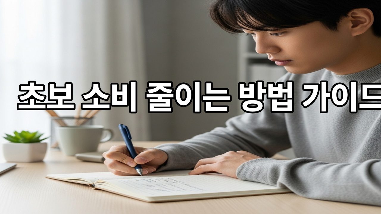 초보 소비 줄이는 방법 가이드 모르면 손해