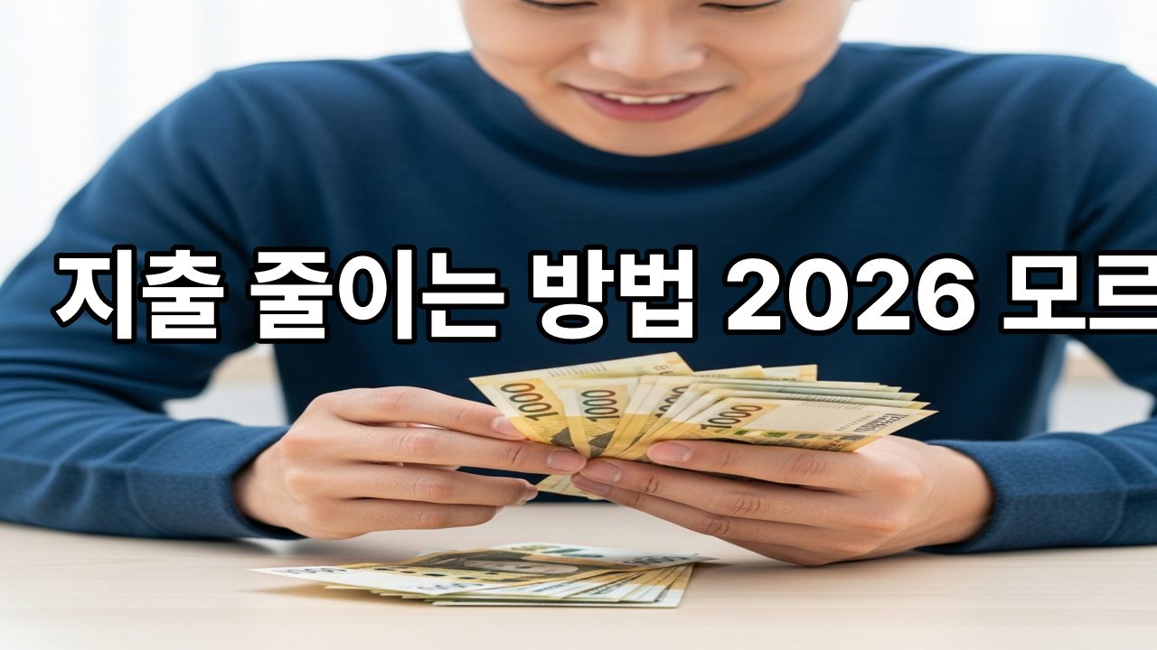 지출 줄이는 방법 2026 모르면 손해