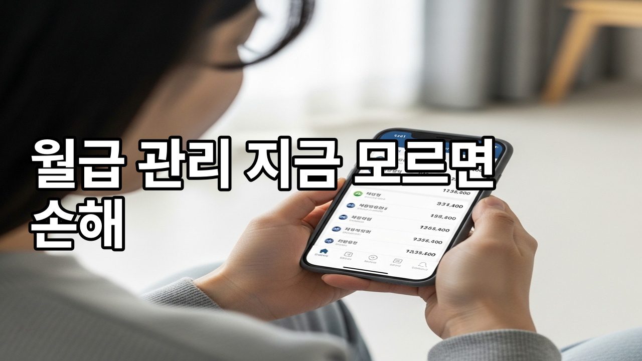 월급 관리 지금 모르면 손해