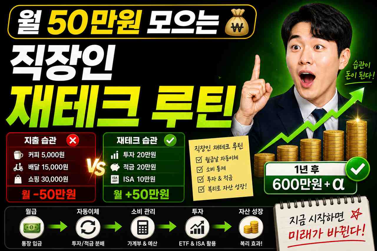 월 50만원 모으는 직장인 재테크 루틴
